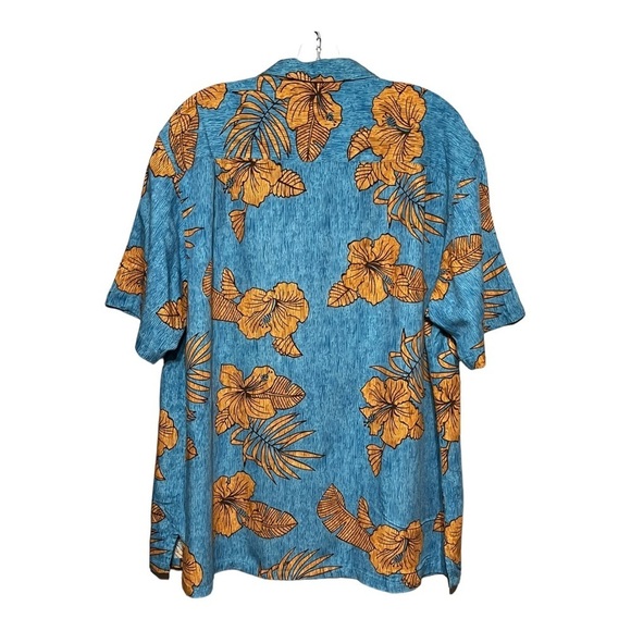 Island Republic Tropical Shirt Blue Short Sleeve Button Up Vacation Resort Wear - Picture 2 of 7